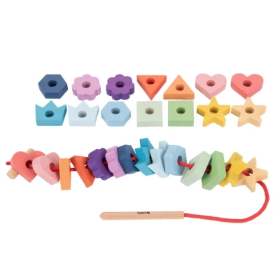 Abbildung von Tickit 73564 Rainbow Wooden Lacing Shapes