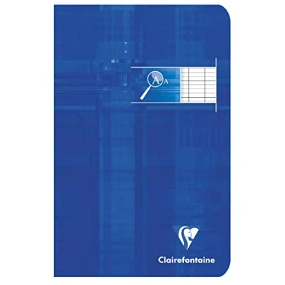Abbildung von Clairefontaine 3696C Packung mit 10 Notizheften 11x17cm, 48 Blatt ideal für Sehbehinderte, schwarze Lineatur 2,5mm 10x10, französische Lineatur, 90g, farbig sortiert, 1 Pack