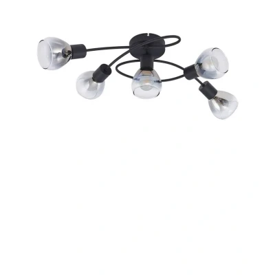 Abbildung von Lindby Deckenleuchte Pendura, 5 flammig, schwarz, Glas