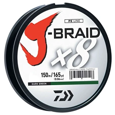Abbildung von Daiwa J BRAIDX8, Spule, Chartreuse, Mono Durchmesser = 3,6 kg.