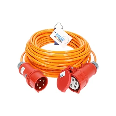 Abbildung von CEE Verlängerung Kalle Red Extreme Signal 16A 50 Meter, 5G 2,5mm² für Handwerker Heimwerker Baustellen und dem Einsatz im Außenbereich
