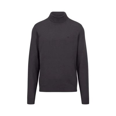 Abbildung von FYNCH HATTON Rollkragenpullover, mit Logostickerei auf der Brust