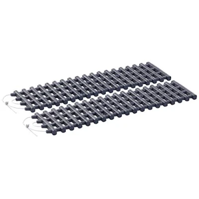 Abbildung von Lescars Anfahrtshilfe: 2er Set Anfahrhilfe mit Tragetasche, 80 x 22 cm (Wohnmobil Anfahrhilfe, Auffahrhilfe, Kfz Auto Winter)