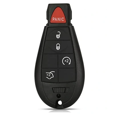 Abbildung von 5 Tasten Fernbedienung Autoschlüssel Shell Case Cover Fob Ersatz Zubehör für Dodge Chrysler Jeep Grand Cherokee
