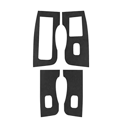 Abbildung von Alfanxi Fensterschalter Bring Trim Al Cantara Material Panel Door Open Button Decal Cover Kompatibel mit Tesla Model Y/Modell 3 (Schwarz)