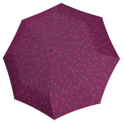 Abbildung von Knirps A.200 Medium Duomatic Taschenschirm Kompakt und sturmfest Windkanal getestet, Enjoy Strawberry, One Size, Modern