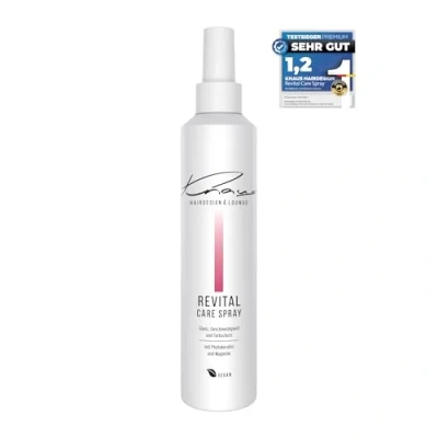 Abbildung von Knaus Hairdesign REVITAL Treatment 2 Phasen Pflege Spray Leave In Conditioner Feuchtigkeitsspendendes Sprühkur Hitzeschutz Anti Haarbruch Phyto Keratin VEGAN 200 ml