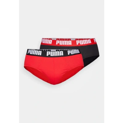Abbildung von Puma MEN Everyday Brief 2 PACK Slip, Herren, Größe: Medium, Red/black