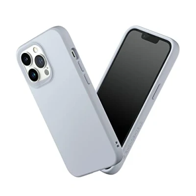 Abbildung von RhinoShield Case kompatibel mit [iPhone 13 Pro Max] SolidSuit Stoßdämpfende &amp; schlanke Schutzhülle Premium Finish 3.5 Meter Fallschutz Austauschbare Kamera Ringe Silbergrau