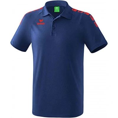 Abbildung von Erima Fussball Teamsport Essential 5C Poloshirt, Herren, Größe: Small, Blau/rot