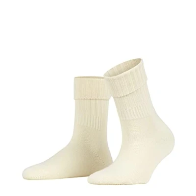 Abbildung von FALKE Damen Socken Striggings Rib W SO Wolle einfarbig 1 Paar, Weiß (Woolwhite 2069), 39 42
