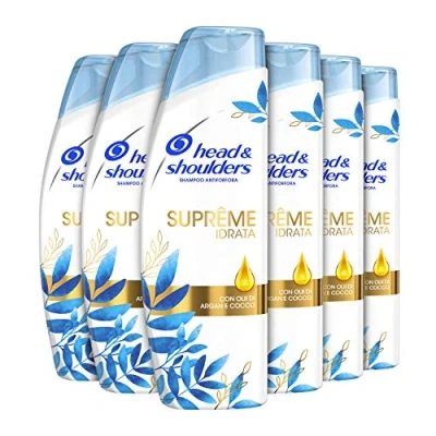 Abbildung von Head &amp; Shoulders Anti Schuppen Shampoo Suprême, feuchtigkeitsspendend mit Argan und Kokosnussöl, 6 x 225 ml.