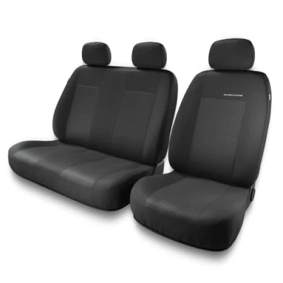Abbildung von Mossa Universal Sitzbezüge Auto kompatibel mit Volkswagen Transporter T4, T5, T6 (1989 2019) Autositzbezüge Schonbezüge für Autositze BE 3
