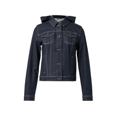 Abbildung von comma casual identity MIT Abnehmbarer Kapuze Jeansjacke, Damen, Größe: 32, Navy