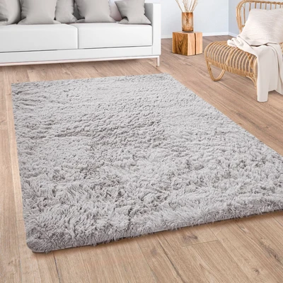 Abbildung von Hochflor Teppich Silky 591, Paco Home, rechteckig, Höhe: 37 mm, Uni Farben, besonders weich und kuschelig