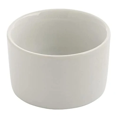 Abbildung von Olympia Whiteware Moderne Auflaufförmchen 80 mm/3,5 Zoll / 140 ml/4,5 oz (12er Pack), weiß, verglastes Porzellan, hitze und stoßbeständig, BS4034 zertifiziert für den Hotelgebrauch, U177