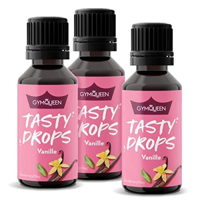 Abbildung von GymQueen Tasty Drops, Vanille, 3x30ml, Flavour Drops ohne Kalorien
