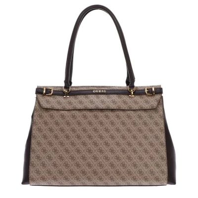 Abbildung von GUESS Sestri Travel Carryall Weekender L Latte Logo/Brown