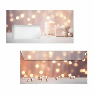 Abbildung von Sigel Weihnachtsumschlag DIN lang 90g 50 Stück Golden Glow