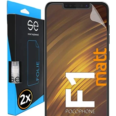 Abbildung von smart engineered [2 Stück] Entspiegelte 3D Schutzfolien kompatibel mit Xiaomi Pocophone F1, hüllenfreundliche Matte Displayschutz Folie, Schutz vor Schmutz und Kratzern, kein Schutzglas