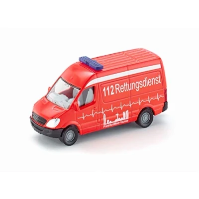 Abbildung von siku 0805, Krankenwagen, Metall/Kunststoff, Rot, Vielseitig einsetzbar, Spielzeugfahrzeug für Kinder