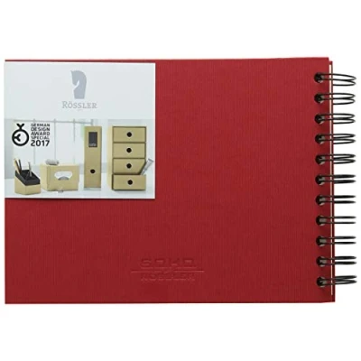 Abbildung von Rössler Papier 1329452361 S.O.H.O. Wire O Fotoalbum 195 x 145 mm, 40 offwhite Seiten, Rot, 1 Stück
