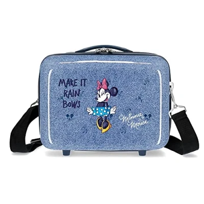 Abbildung von Disney Minnie Make it Rain Bows Verstellbarer Kulturbeutel mit Schultertasche, Blau, 29 x 21 15 cm, starr, ABS 9.14L