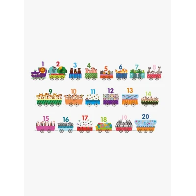Abbildung von Barbo Toys 123 Puzzle Zug mit Tieren, 20 Teile