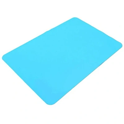 Abbildung von Stillshine Silikon Backmatte / Backunterlage Rutschfest Silikonmatte Baby Platzdeckchen, 40 x 30 cm, in Pastell Farbe Fakultativ (Blau)