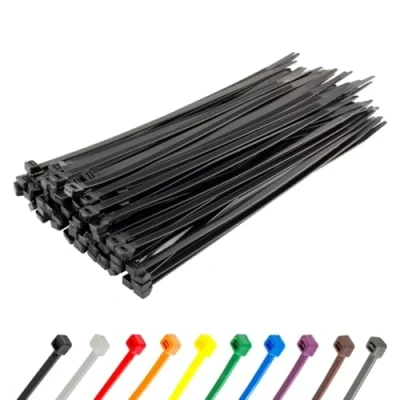 Abbildung von Gocableties Kabelbinder 100 Stück Schwarz, 300 mm x 7,6 mit 54,4 kg Zugfestigkeit, Zugfestigkeit kg, extra starkes, UV Beständig Set