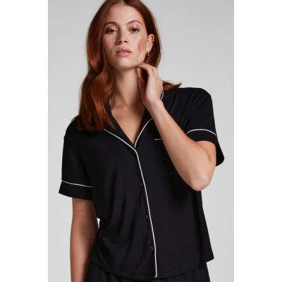 Abbildung von Hunkemöller Kurzärmelige Jersey Jacke Essential Schwarz