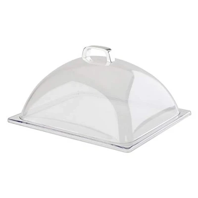Abbildung von APS GN 1/2 Abdeckhaube, passend für 1/2, glasklarer Kunststoff, nahezu unzerbrechlich, ohne Tablett, aus SAN, geschlossen mit Griff