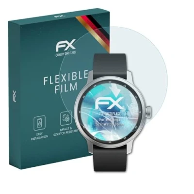 Abbildung von atFoliX Schutzfolie kompatibel mit Withings ScanWatch 38mm Folie, ultraklare und flexible FX Displayschutzfolie (3X)