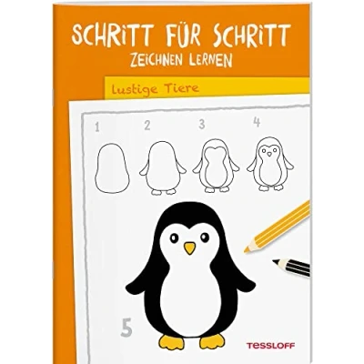 Abbildung von Schritt für Zeichnen lernen Lustige Tiere: Die neue Zeichenschule ab 6 Jahren (Malbücher und blöcke)