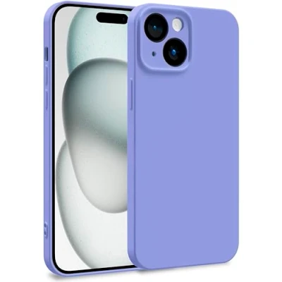 Abbildung von MyGadget Hülle für iPhone 15 Zweilagige Handyhülle mit Kameraschutz Cover Innenfutter &amp; Silikon außen Flieder