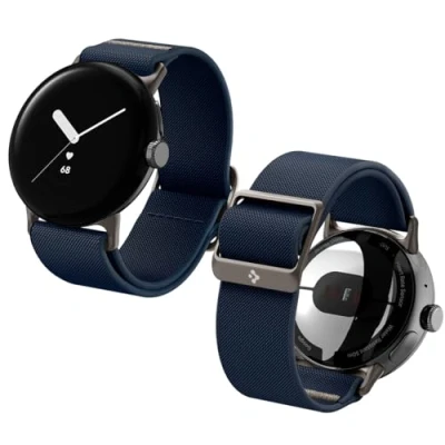 Abbildung von Spigen Lite Fit Ersatzarmband Kompatibel mit Google Pixel Watch 3 41mm (2024) / 2 (2023) 1 (2022) Marine Blau