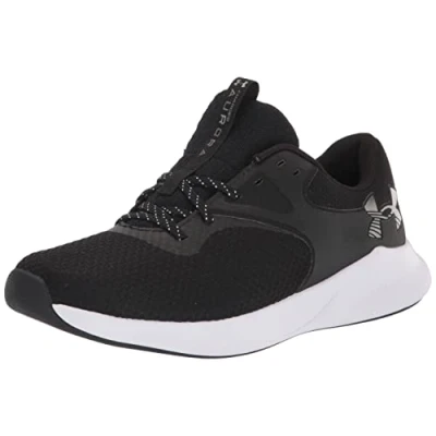 Abbildung von Under Armour Charged Aurora 2 Trainingsschuh, Damen, Größe: 42.5, Black/metallic warm silver Schuhe