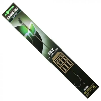 Abbildung von Korda Krank Ready Tied Rig &#039;Barbed&#039; Hakengröße 6 (15lb) Karpfen Vorfächer