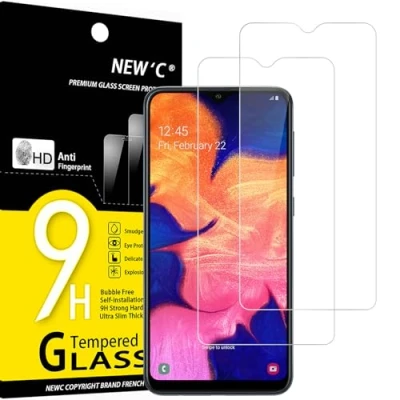 Abbildung von NEW&#039;C 2 Stück, Panzer Schutz Glas für Samsung Galaxy A10, A10s, M10, Frei von Kratzern, 9H Härte, HD Displayschutzfolie, 0.33mm Ultra klar, Ultrabeständig