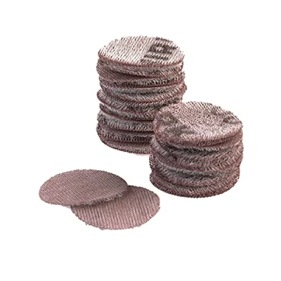 Abbildung von Mirka Abranet Netz Schleifscheiben Ø 34 mm Klett / Korn P80 50 Stk Schleifblüten zum Schleifen von Holz, Spachtel, Lack, Kunststoff 5420905080