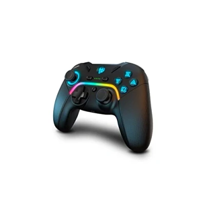 Abbildung von KROM Gamepad KAYROS NXKROMKAYROS Kabelgebundenes und kabelloses, entwickelt für den Wettbewerb, konfigurierbare Tasten Makros, PC, SWITCH, ANDROID, RGB LED, Smartphone Unterstützung, schwarz