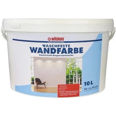 Abbildung von Wilckens Farben Wandfarbe, Wandfarbe waschfest Weiß 10 L