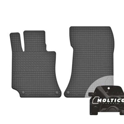 Abbildung von moto MOLTICO Vorne Gummimatten Auto, 2 teiliges Set, Allwetter Gummi Fußmatten mit Rand, Antirutsch &amp; Wasserfest Autoteppiche passend für Mercedes Benz E W212 (2009 2016) MB GLK (2008 2015)