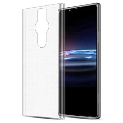 Abbildung von Cadorabo Hülle kompatibel mit Sony Xperia PRO I Silikon Handyhülle für Case aus [Nie vergilben Technologie], Kratzfeste Schutzhülle VOLL TRANSPARENT