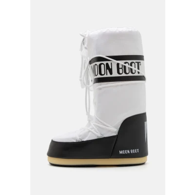 Abbildung von Moon Boot ICON Unisex Schnürstiefel, Größe: 39 41, Black/white Schuhe