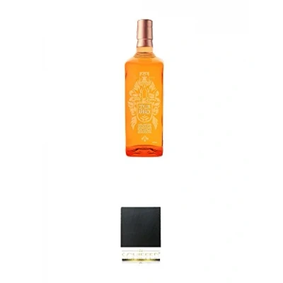 Abbildung von Ceylon Arrack 0,7 Liter + Schiefer Glasuntersetzer eckig ca. 9,5 cm Durchmesser