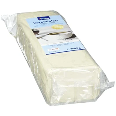 Abbildung von Glorex Bastelnaturmaterial Keramiplast 2500 g, weiß