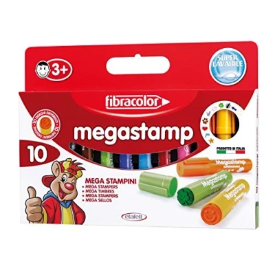 Abbildung von FIBRACOLOR Megastamp 10 Stück Marker Formen Größe Maxi verschiedene Designs Superwashable