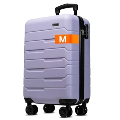 Abbildung von NOWI 2.0 Handgepäck Koffer 37L Kleiner Hartschalen Trolley mit Rollen Handgepäckkoffer leicht, Zahlenschloss, rollkoffer klein für Flugreisen (Flieder, M)