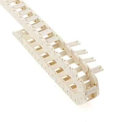 Abbildung von Veekaft 1m Weiß Offene Kunststoff Kabelschleppkette mit Innenmaßen von 10mm x 15mm, R28 für 3D Drucker und CNC Maschinen (10X15, R28)